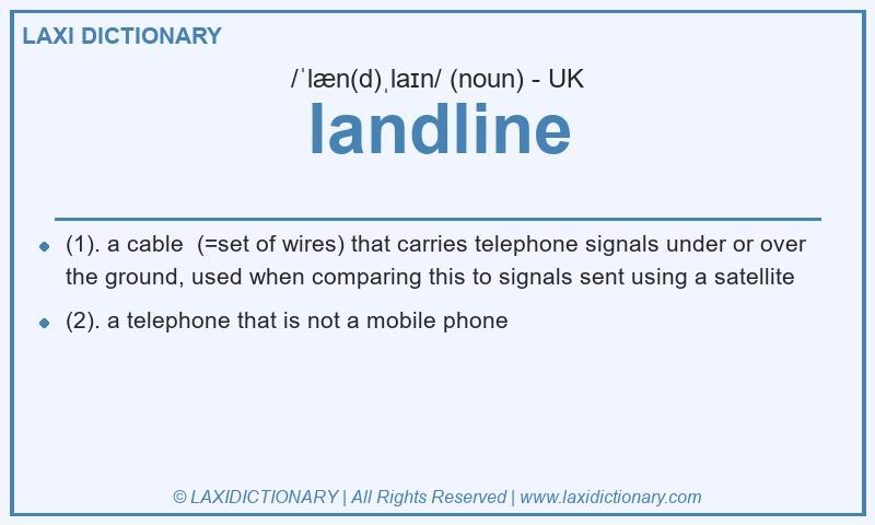 Definition landline in British English