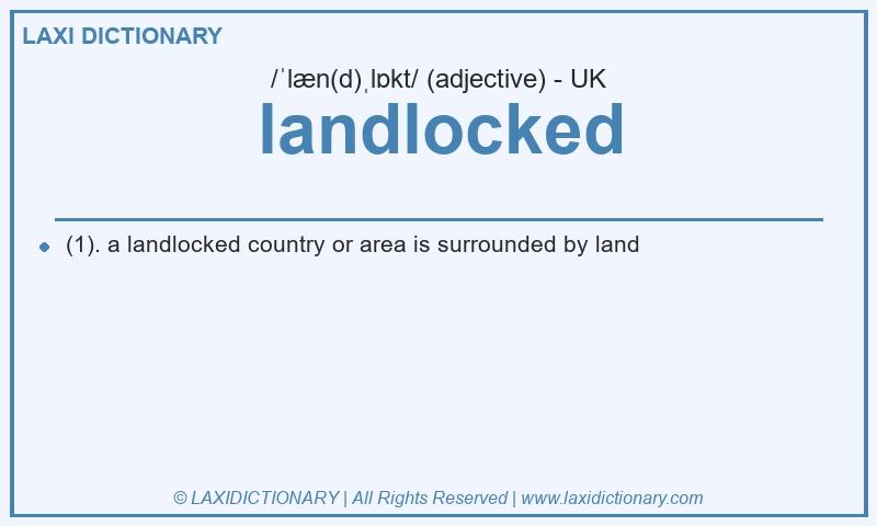 Definition landlocked in British English