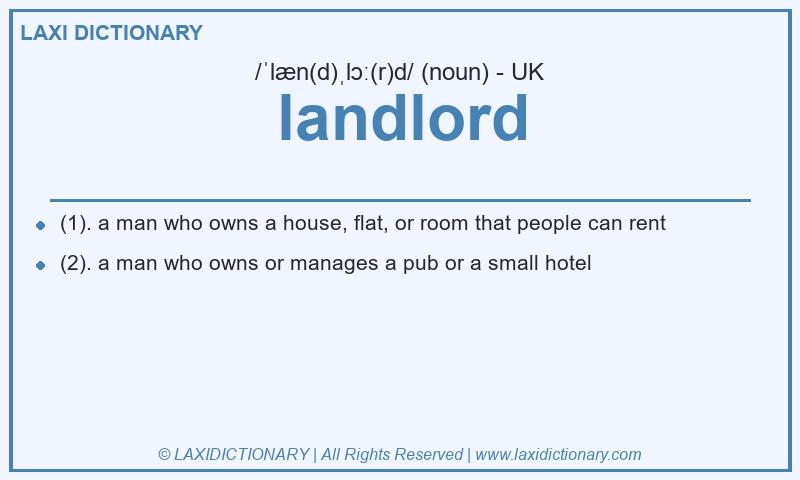 Definition landlord in British English