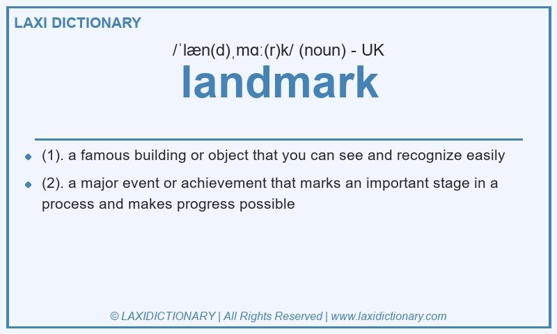 Definition landmark in British English