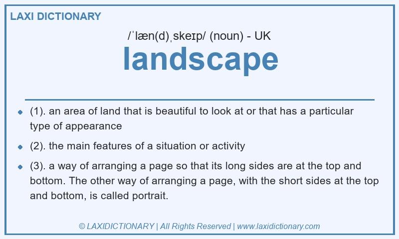 Definition landscape in British English