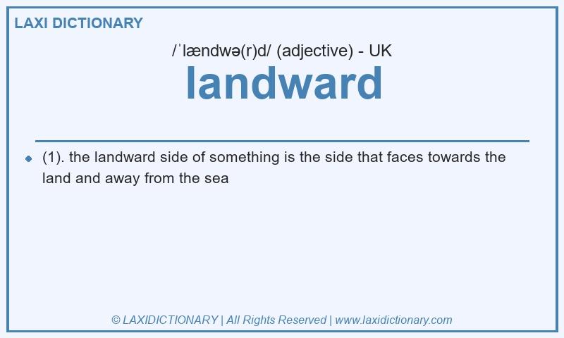 Definition landward in British English