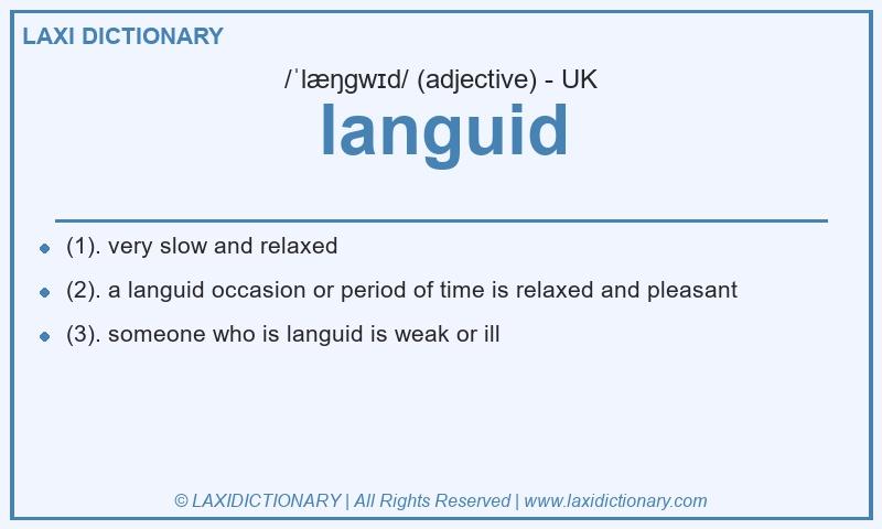 Definition languid in British English