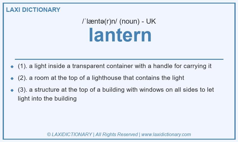Definition lantern in British English