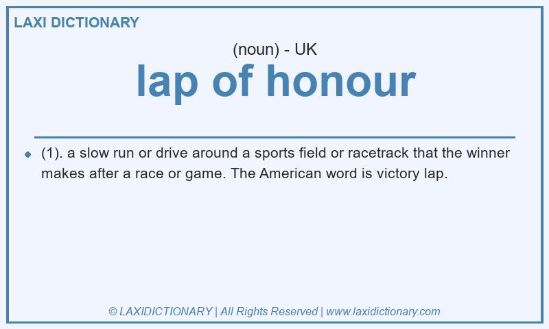 Definition lap of honour in British English