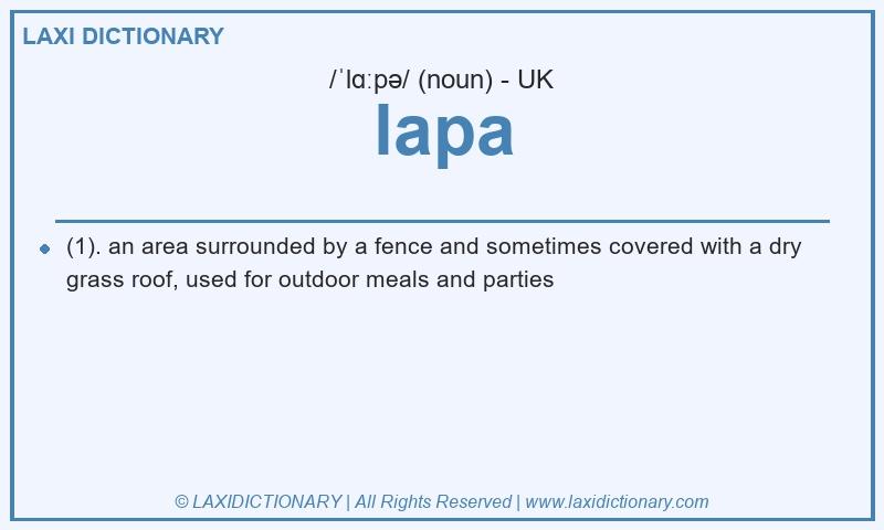 Definition lapa in British English