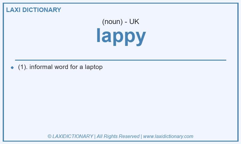 Definition lappy in British English