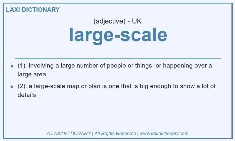 Definition large-scale in British English