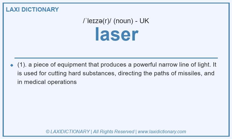 Definition laser in British English