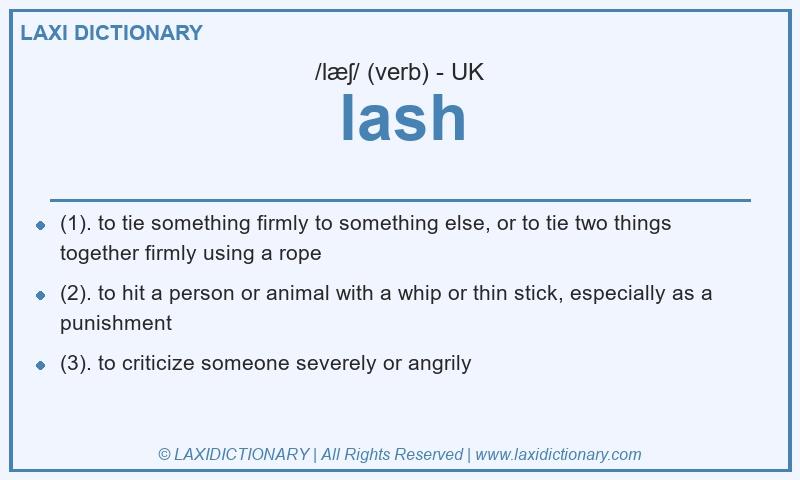 Definition lash in British English