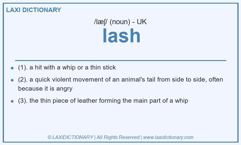Definition lash in British English