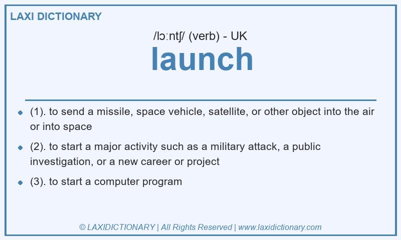 Definition launch in British English