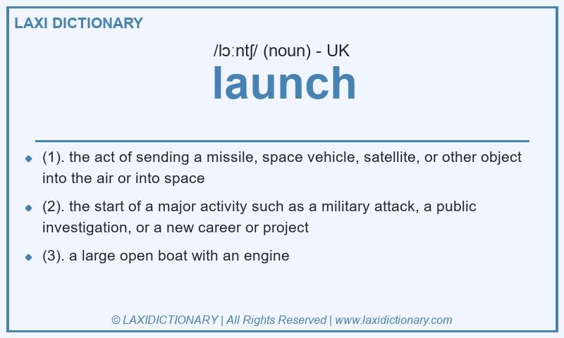 Definition launch in British English