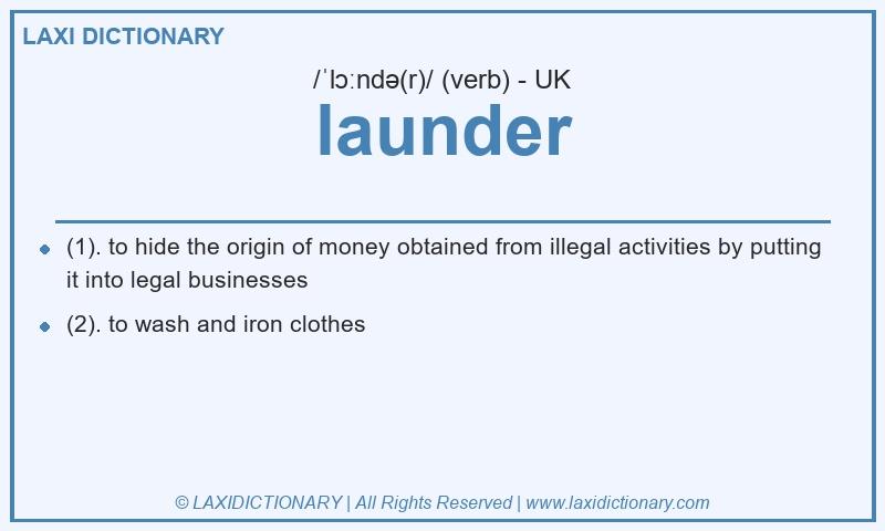 Definition launder in British English