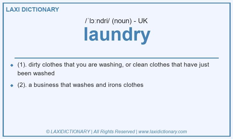 Definition laundry in British English