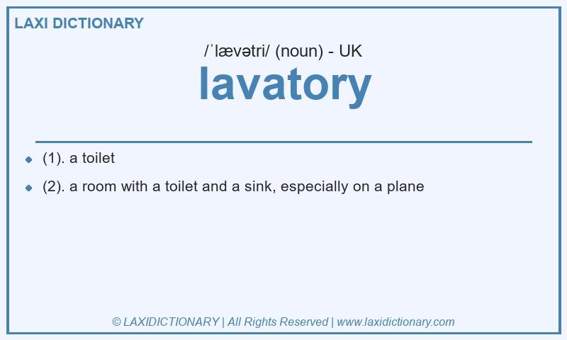 Definition lavatory in British English
