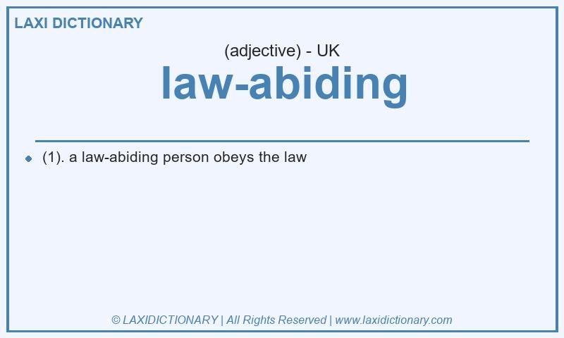Definition law-abiding in British English