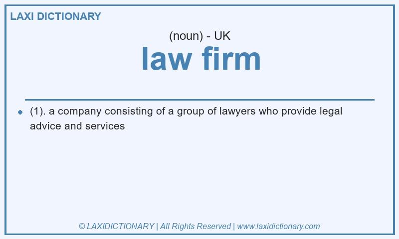Definition law firm in British English