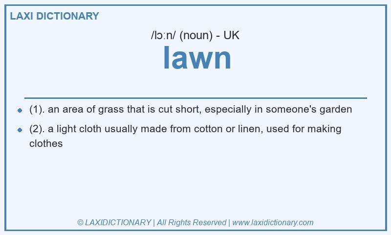 Definition lawn in British English