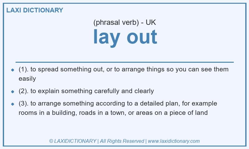 Definition lay out in British English
