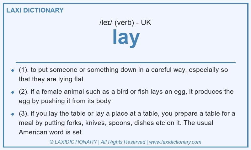 Definition lay in British English
