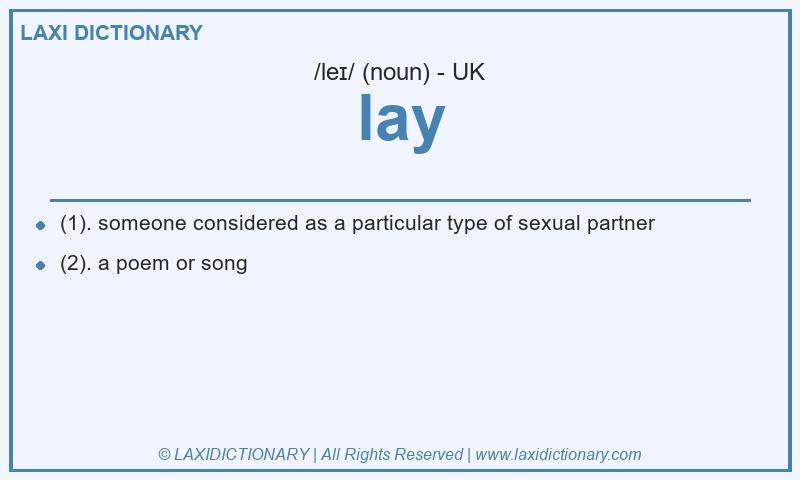 Definition lay in British English