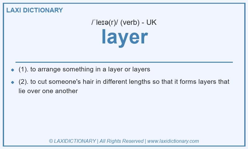 Definition layer in British English