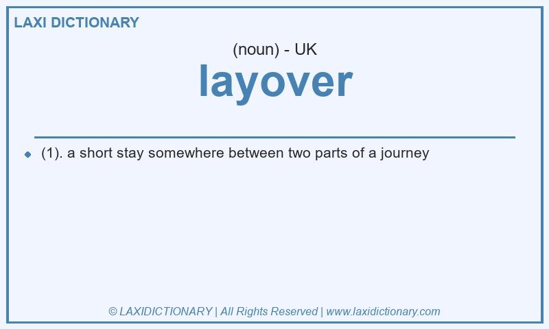 Definition layover in British English