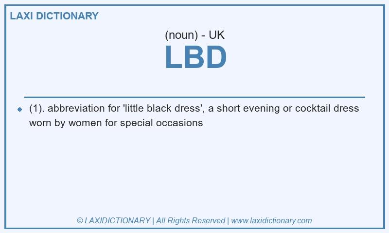 Definition LBD in British English
