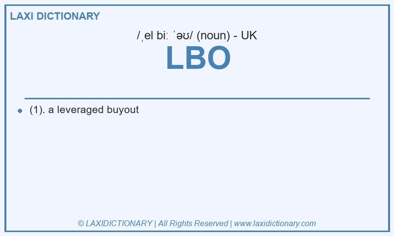 Definition LBO in British English