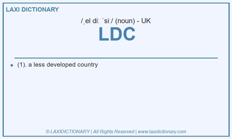 Definition LDC in British English