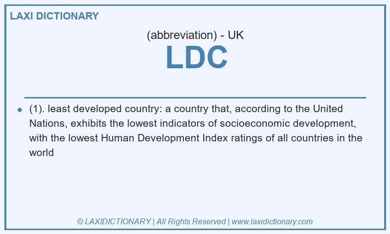 Definition LDC in British English