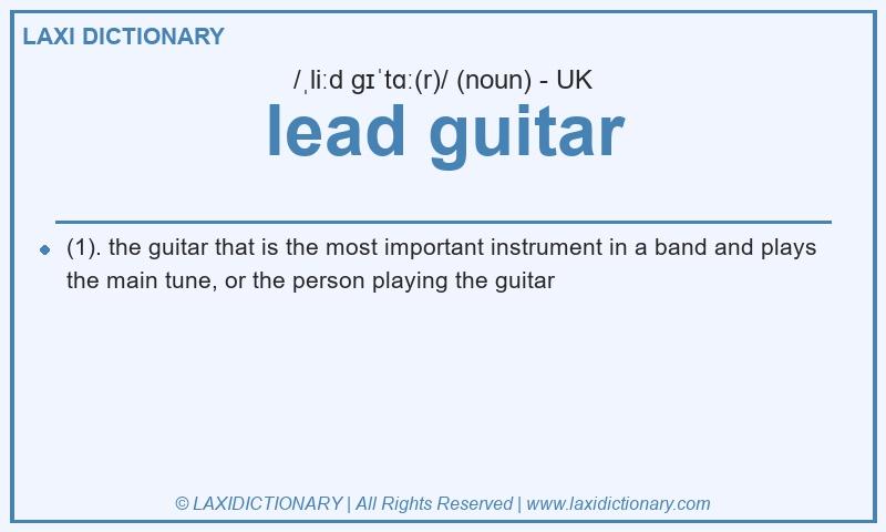 Definition lead guitar in British English