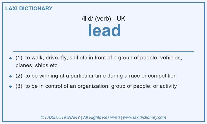 Definition lead in British English