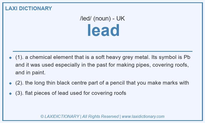 Definition lead in British English