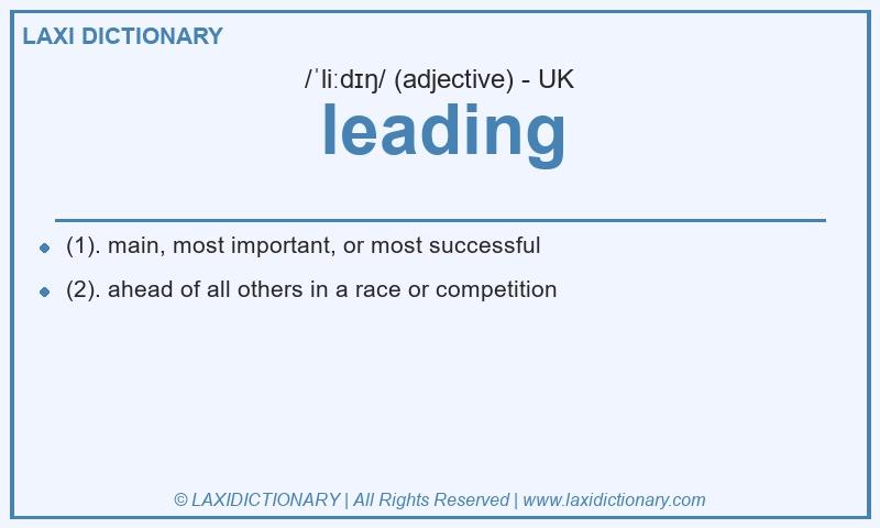 Definition leading in British English