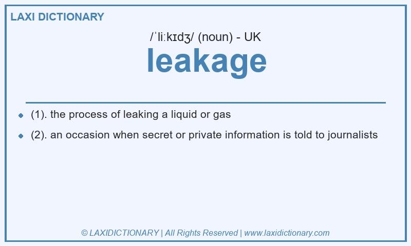 Definition leakage in British English