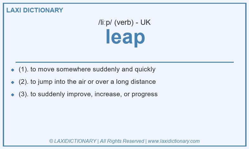 Definition leap in British English