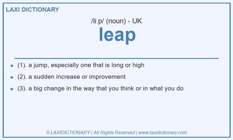 Definition leap in British English