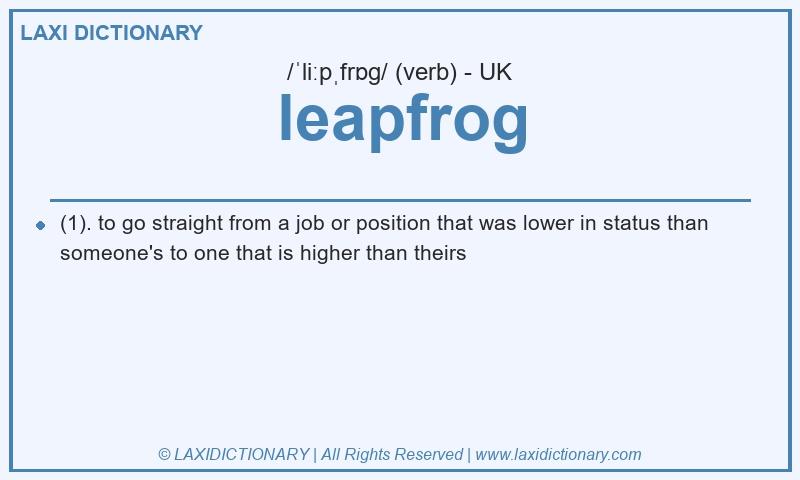 Definition leapfrog in British English