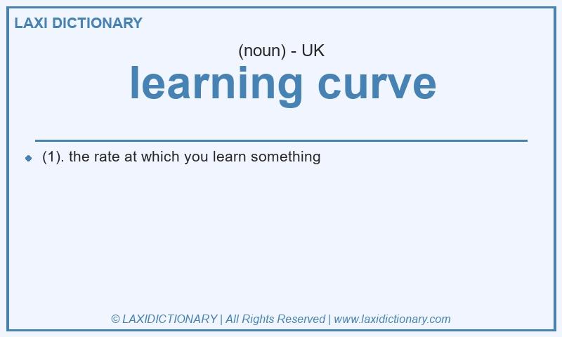 Definition learning curve in British English