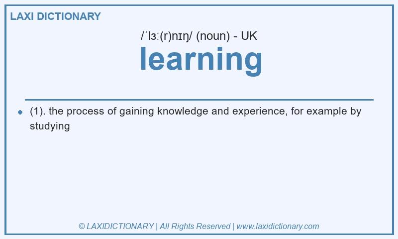 Definition learning in British English