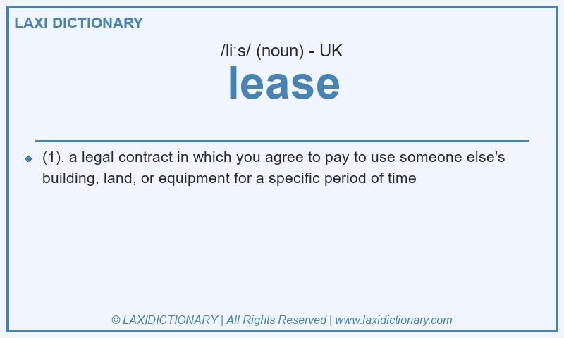 Definition lease in British English
