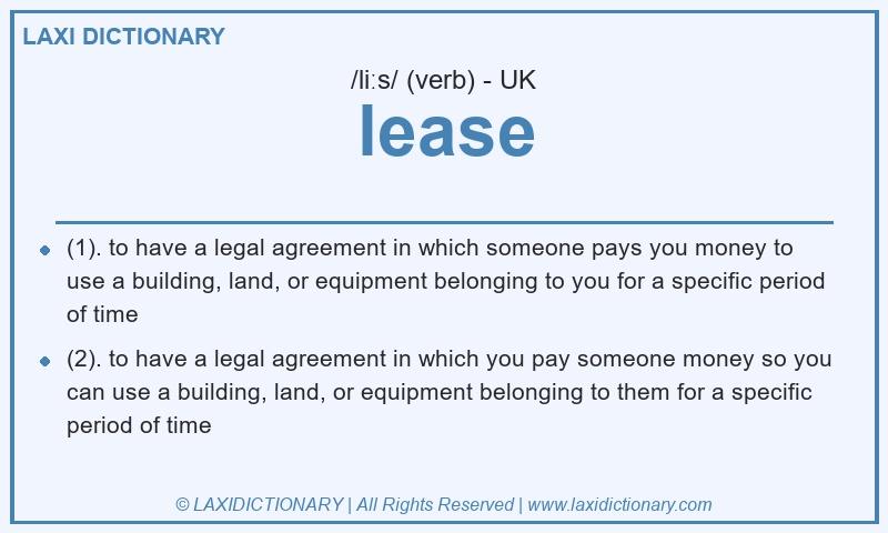 Definition lease in British English