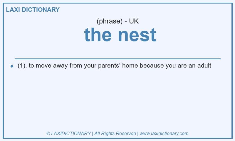 Definition the nest in British English