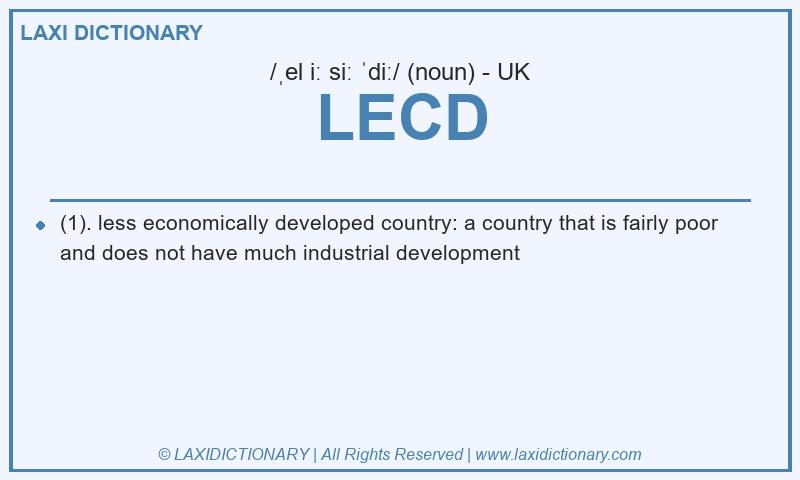 Definition LECD in British English