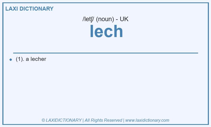 Definition lech in British English
