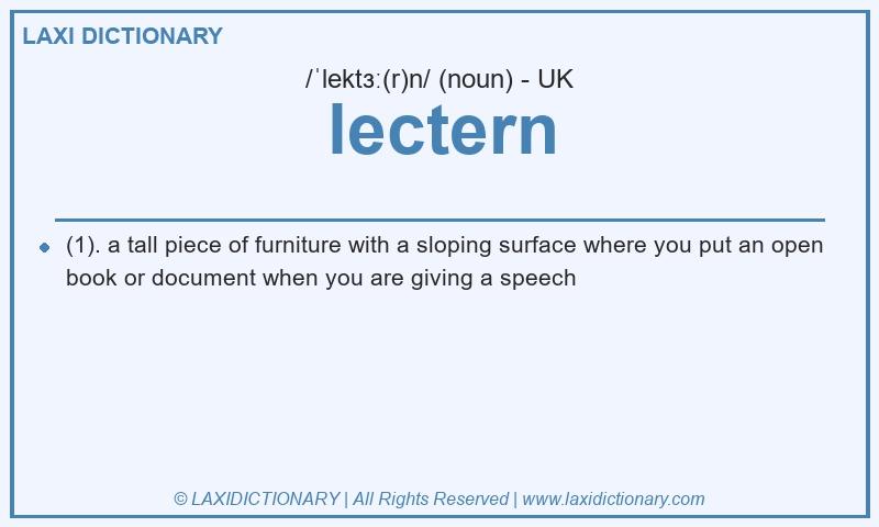 Definition lectern in British English
