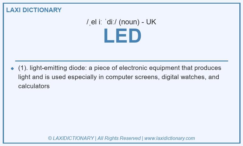 Definition LED in British English