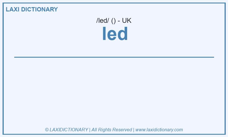 Definition led in British English